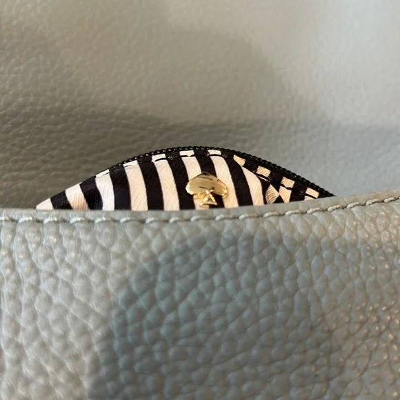 Kate Spade, New York, cobble Hill mini in tri colors of black turquoise, blue - Picture 6 of 9